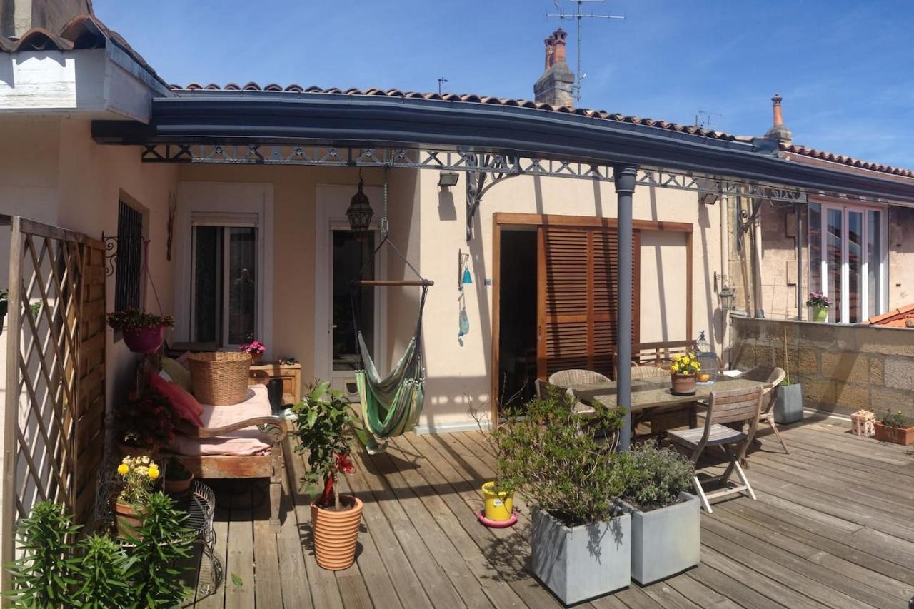 Chambre Calme Independante Avec Salle De Bains -Petit Dejeuner-Grande Terrasse- Proche Du Centre Бордо Екстериор снимка